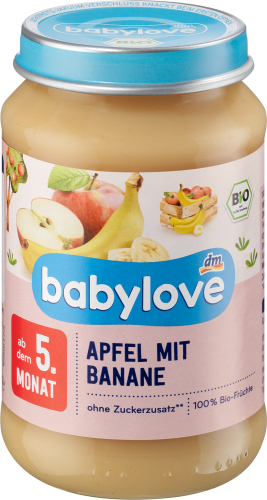 Früchte Apfel mit Banane ab dem 5. Monat, 190 g | Babygläschen & Co.