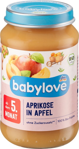 Früchte Aprikose in Apfel ab dem 5. Monat, 190 g | Babygläschen & Co.