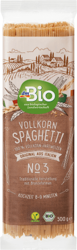 Spaghetti Nudeln, g 500 Vollkorn-Hartweizen, aus No.3, Vollkorn,
