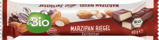 Schokoriegel, Marzipan in Zartbitter-Schokolade, 40 g