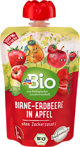 Birne-Erdbeere demeter, 1 in ab Apfel Jahr, Quetschie 100 g