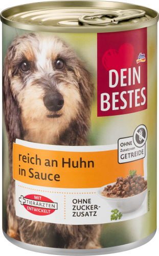 Nassfutter Hund mit Huhn in g Sauce, 400