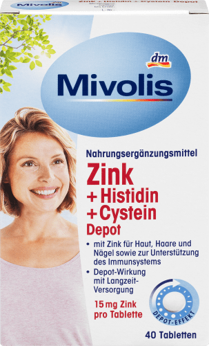 Zink + Histidin + Tabletten 40 19 g St., Depot, Cystein