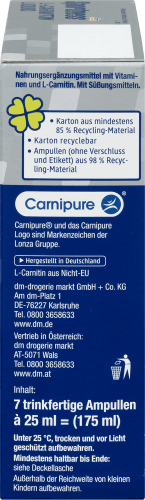 L-Carnitin Liquid, 7 à 175 Stück ml Orange-Geschmack, 25 ml