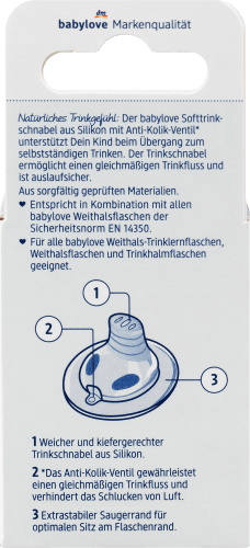 aus Monaten, Größe Soft-Trinkschnabel 1 2, Silikon, ab St 6