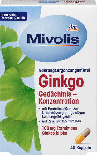 Ginkgo Gedächtnis + Konzentration 40 St., Kapseln, g 20