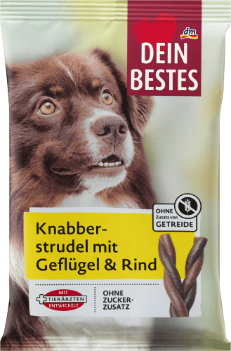 Hundeleckerli Knabberstrudel mit Geflügel & Rind, 105 g
