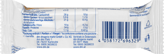 40 g Peanut-Caramel-Geschmack, Eiweiß-Riegel %, 34