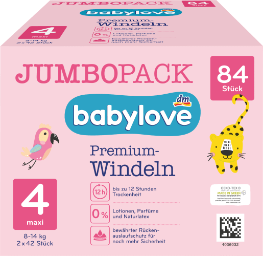 Windeln Premium Gr. 4 84 St kg), Jumbo Pack, (8-14 Maxi