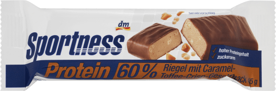 Proteinriegel 60%, Caramel Toffee Crisp Geschmack, 45 g | Protein Riegel
