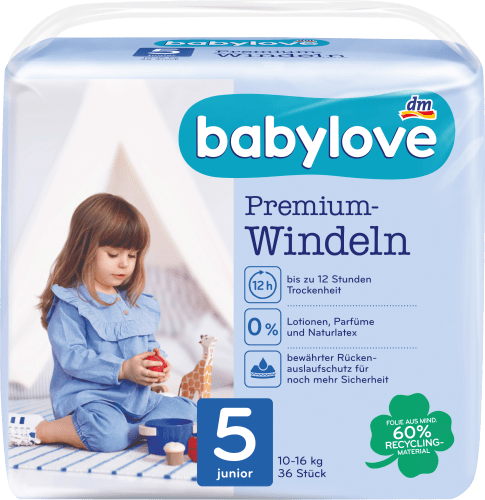 Windeln Premium Gr. 5, Junior,10-16 kg, 36 St | Windeln