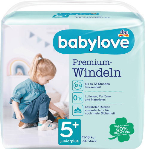 Windeln Premium Gr. 5+, Juniorplus, 11-18 kg, 34 St | Windeln