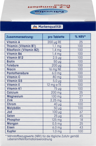 A-Z Komplett Depot, Tabletten, 100 138 St., g