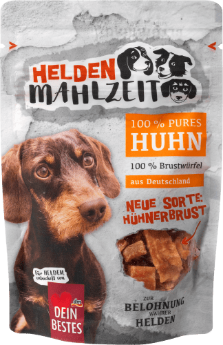Hundeleckerli Hühnerbrustwürfel, 50 g Heldenmahlzeit