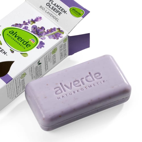 100 Bio-Lavendel, Pflanzenölseife g Seifenstück,