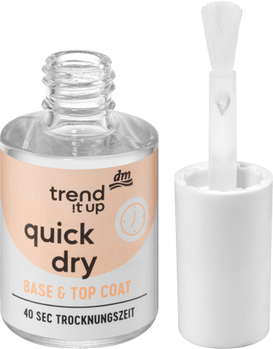 Überlack Quick Dry Base & Top Coat transparent, 10,5 ml | Nagelpflege