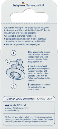 Trinksauger St 2, 5-18 Silikon, Monate, anatomisch, 2 Gr.