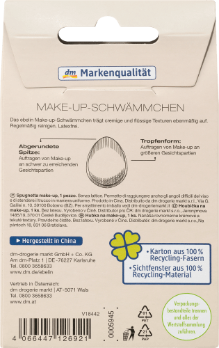 Make-up Schwämmchen Oval, 1 St