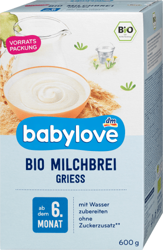 Abendbrei Milch Bio Grieß ab 6.Monat, 600 g