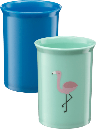Zahnputzbecher St 1 Flamingo/blau,
