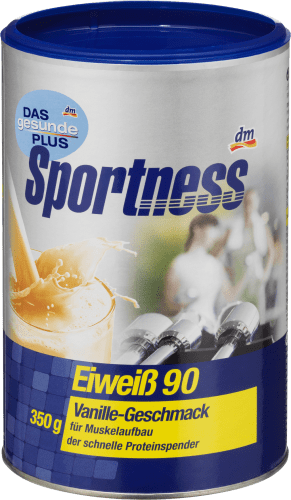 Sportness Eiweiß 90 Shake Vanille-Geschmack, 350 g | Protein Shakes & Pulver