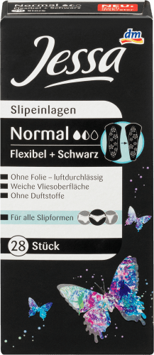 Slipeinlagen Normal Schwarz + Flexibel, 28 St | Slipeinlagen