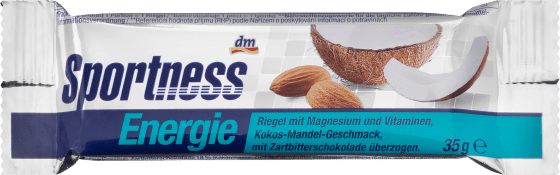 Magnesium, Kokos-Mandel-Geschmack, überzogen, g Energie-Riegel, mit mit Zartbitterschokolade 35
