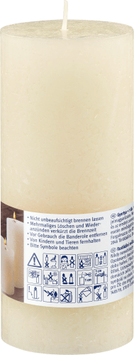 1 St Stumpenkerze elfenbein Rustik 160/68,