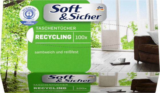 Taschentücher Box Recycling, 100 Bl