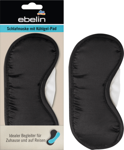 Schlafmaske mit Kühlgel-Pad Schwarz, 1 St