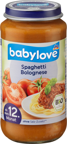 Kindermenü Spaghetti Bolognese ab dem 250 Monat, 12. g