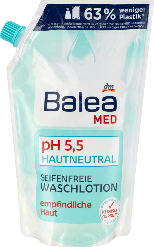 Balea Med seifenfreie Waschlotion - Nachfüllbeutel, 500 ml