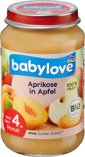 Früchte Aprikose in Apfel nach dem 4. Monat, 190 g | Babygläschen & Co.