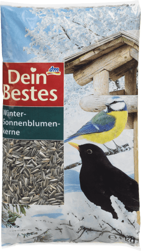 Hauptfutter für Wildvögel, Winter-Sonnenblumenkerne, 1 kg
