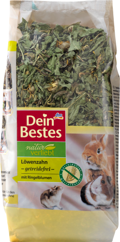 naturverliebt Snack für Nager & Zwergkaninchen Löwenzahn mit Ringelblumen, 150 g