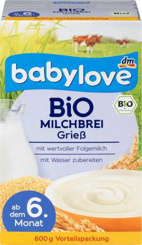 Bio Milchbrei 600 ab dem g Monat, Grieß 6