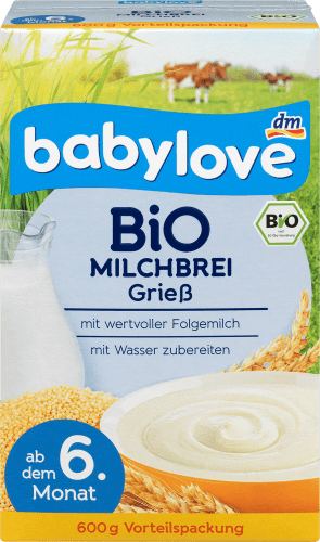Bio Milchbrei Grieß ab dem 6. Monat, 600 g
