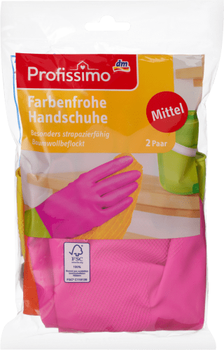 2 St Handschuhe M, Farbenfrohe