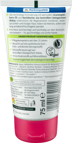 Handcreme Intensiv Bio-Granatapfel & 75 Bio-Karitébutter, ml