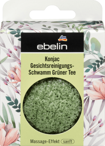 Konjac St Rotalge, grüner / Gesichtsreinigungs-Schwamm 1 Tee