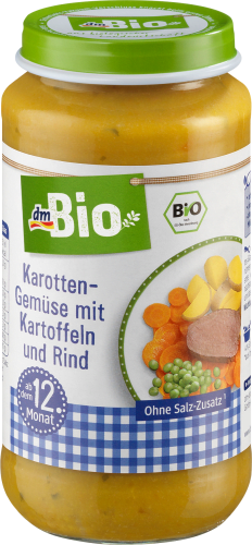 Karotten-Gemüse mit Kartoffeln und Monat, ab 250 g Rind 12. dem