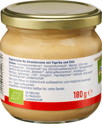 Paprika-Chili, 180 Streichcreme Aufstrich, g