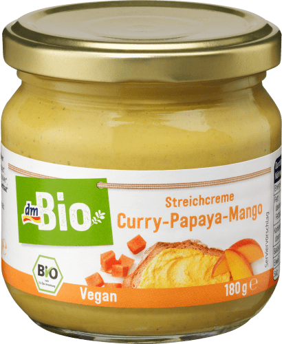 Aufstrich, Streichcreme Curry-Papaya-Mango, g 180