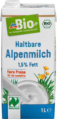 Haltbare Alpenmilch 1 l Fett, 1,5