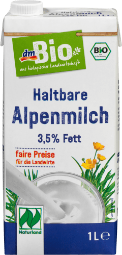 Milch - Fett, 1 haltbare 3,5 % l Alpenmilch