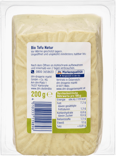 200 g natur, Tofu,