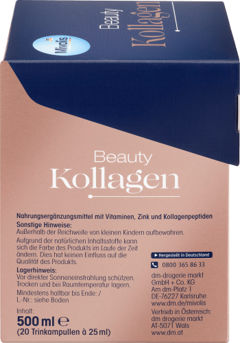 500 Kollagen, Trinkampullen 20 ml Beauty St.,