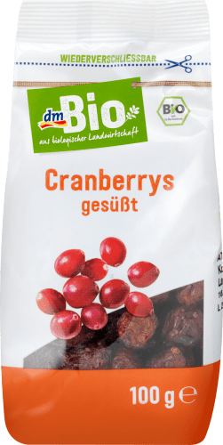 Trockenobst Cranberrys gesüßt, 100 g