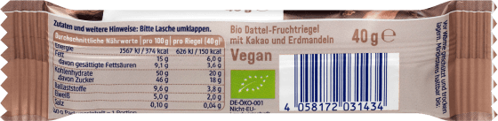 g Superfood Kakao-Nibs Erdmandel, & Nuss-Frucht-Riegel, 40