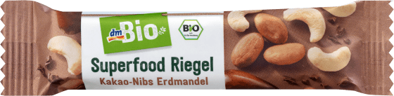 Nuss-Frucht-Riegel, Superfood Kakao-Nibs & 40 Erdmandel, g